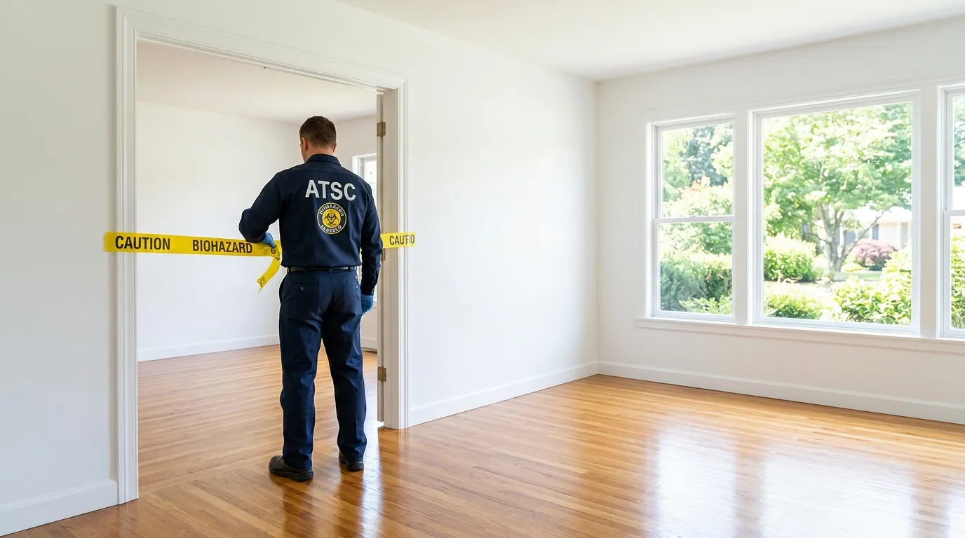 Certified biohazard cleanup crew performing Crime Scene Cleanup in Lyons